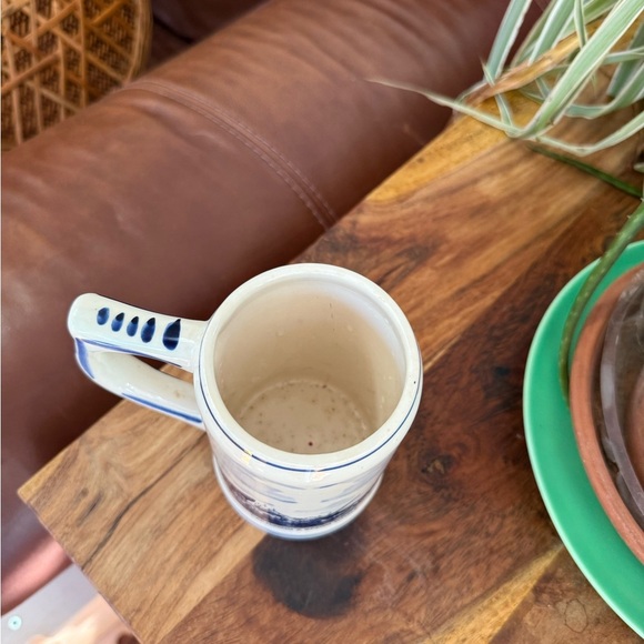 Vintage Blue Delfts Hand painted Made in Holland Nautical Ship Design Mug - Picture 4 of 11